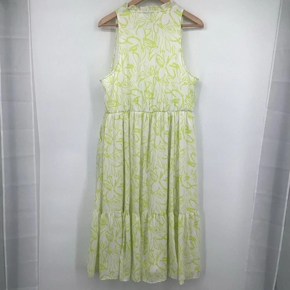 EUC Ladies Torrid Midi Wash Gauze Tiered Floral Sundress‎ - Size 1 - Picture 5 of 8